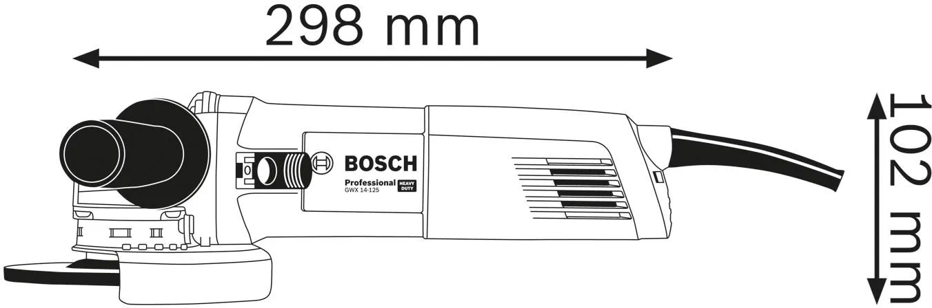 Угловая шлифовальная машина сетевая Bosch GWX 14-125 Professional 06017B7000
