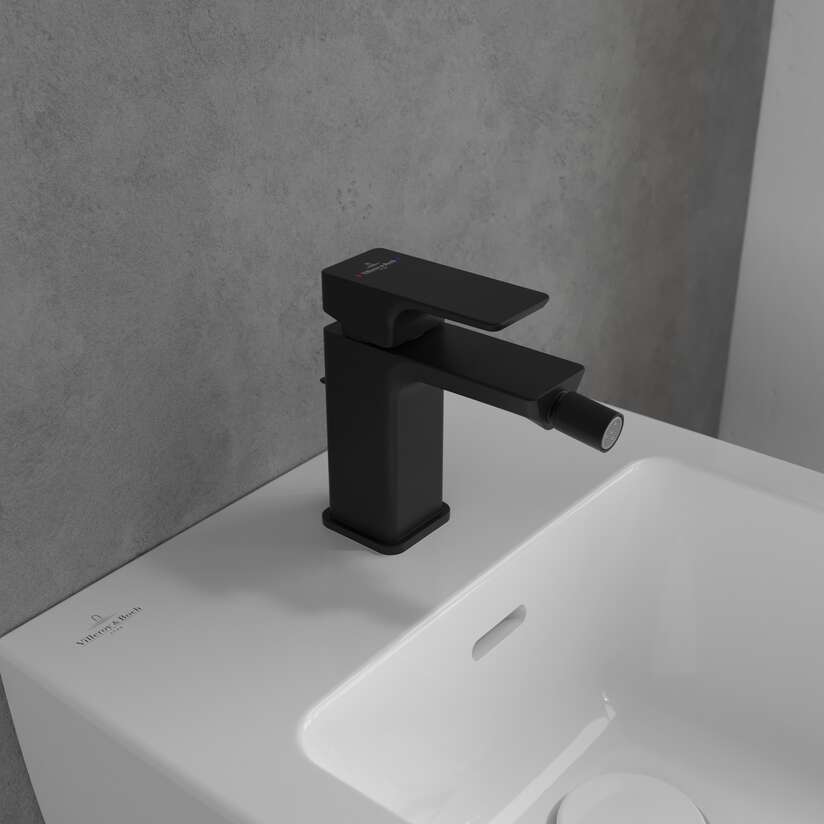 Смеситель для биде Villeroy & Boch Subway 3.0 AquaSmart матовый черный