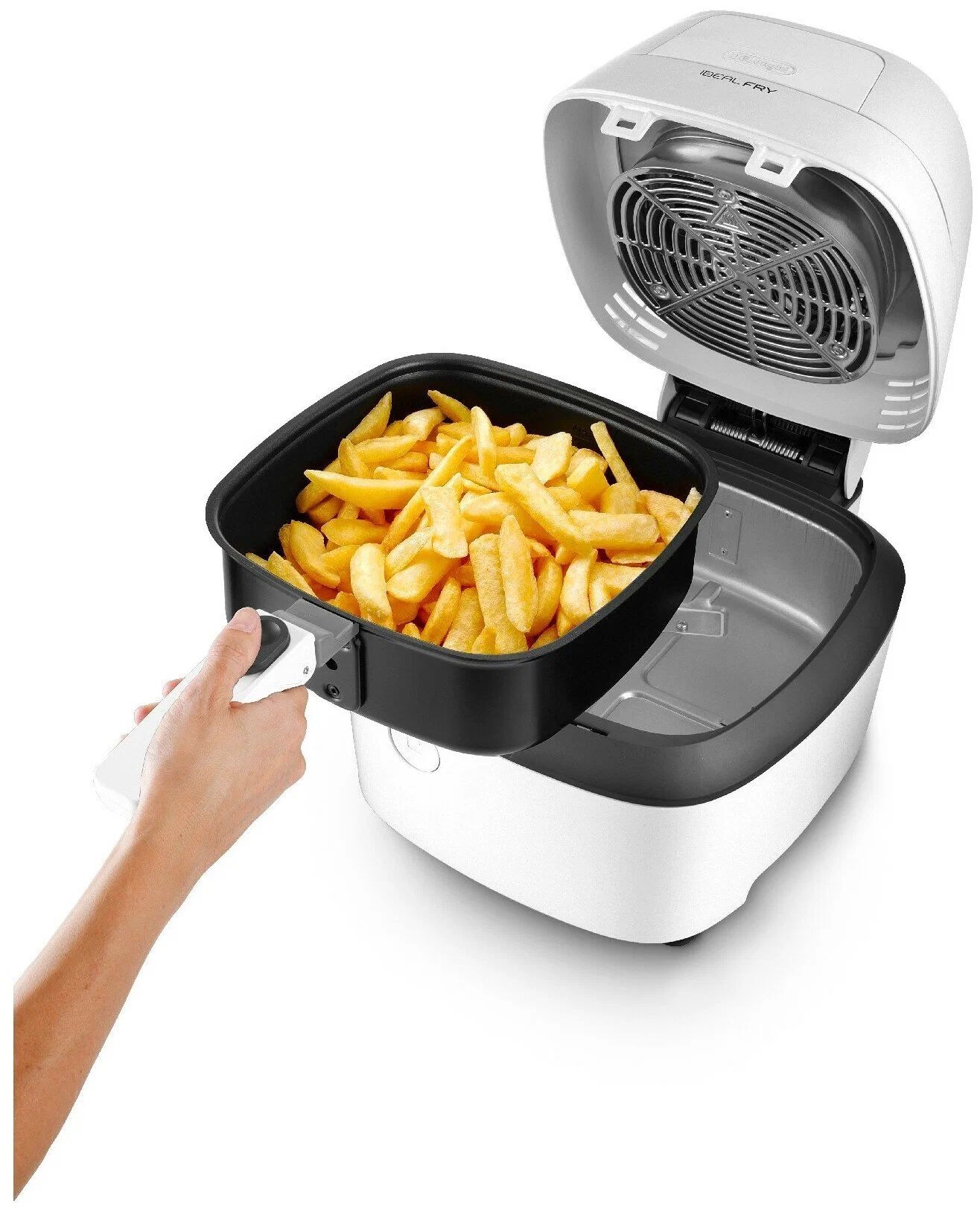 Аэрофритюрница De'Longhi FH 2101.W IdealFry серебристый/черный