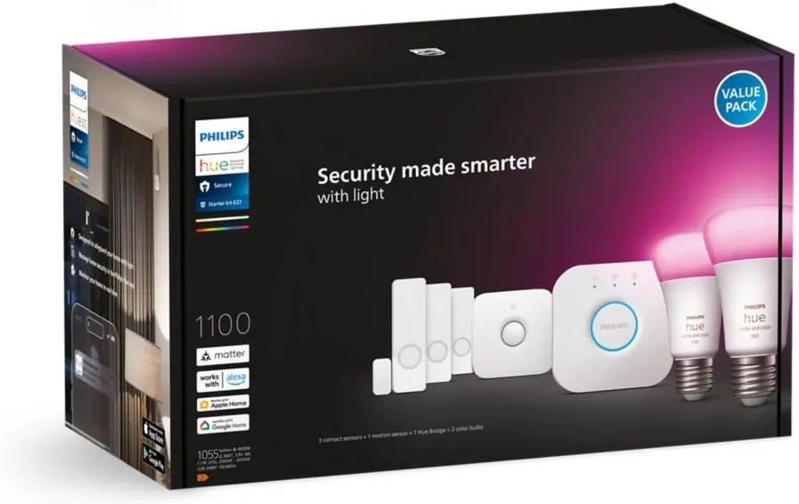 Стартовый комплект с датчиками E2 PHILIPS Hue Secure White and Color Ambiance 929002468824