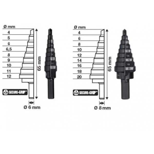 Набор ступенчатых свёрл 10шт, Step Drill Set Milwaukee 48899350
