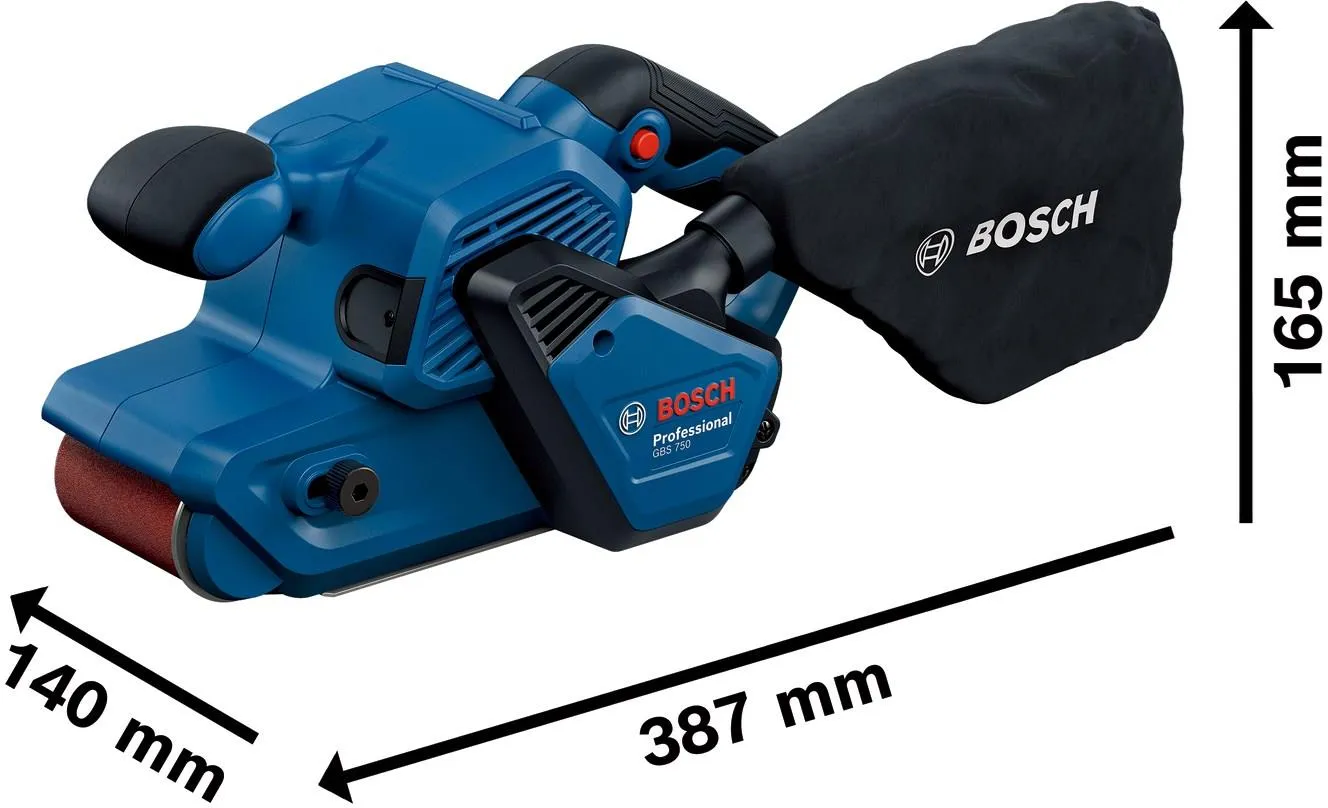 Ленточная шлифовальная машина сетевая Bosch GBS 750 Professional 06012C1020