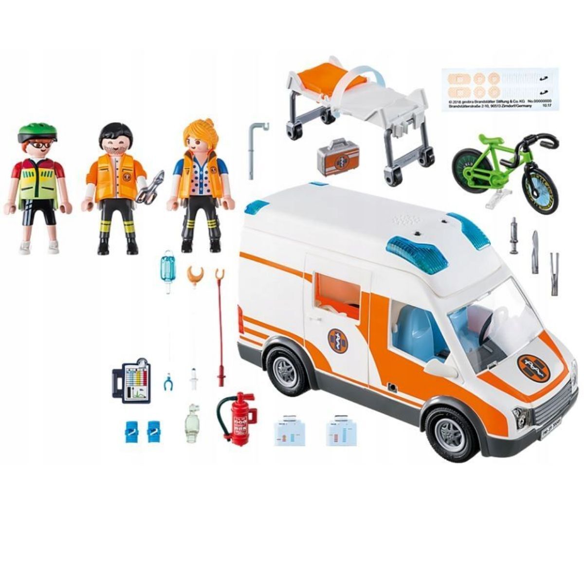 Набор с элементами конструктора Playmobil City Life 70049 скорая помощь с мигалкой, 62 дет.