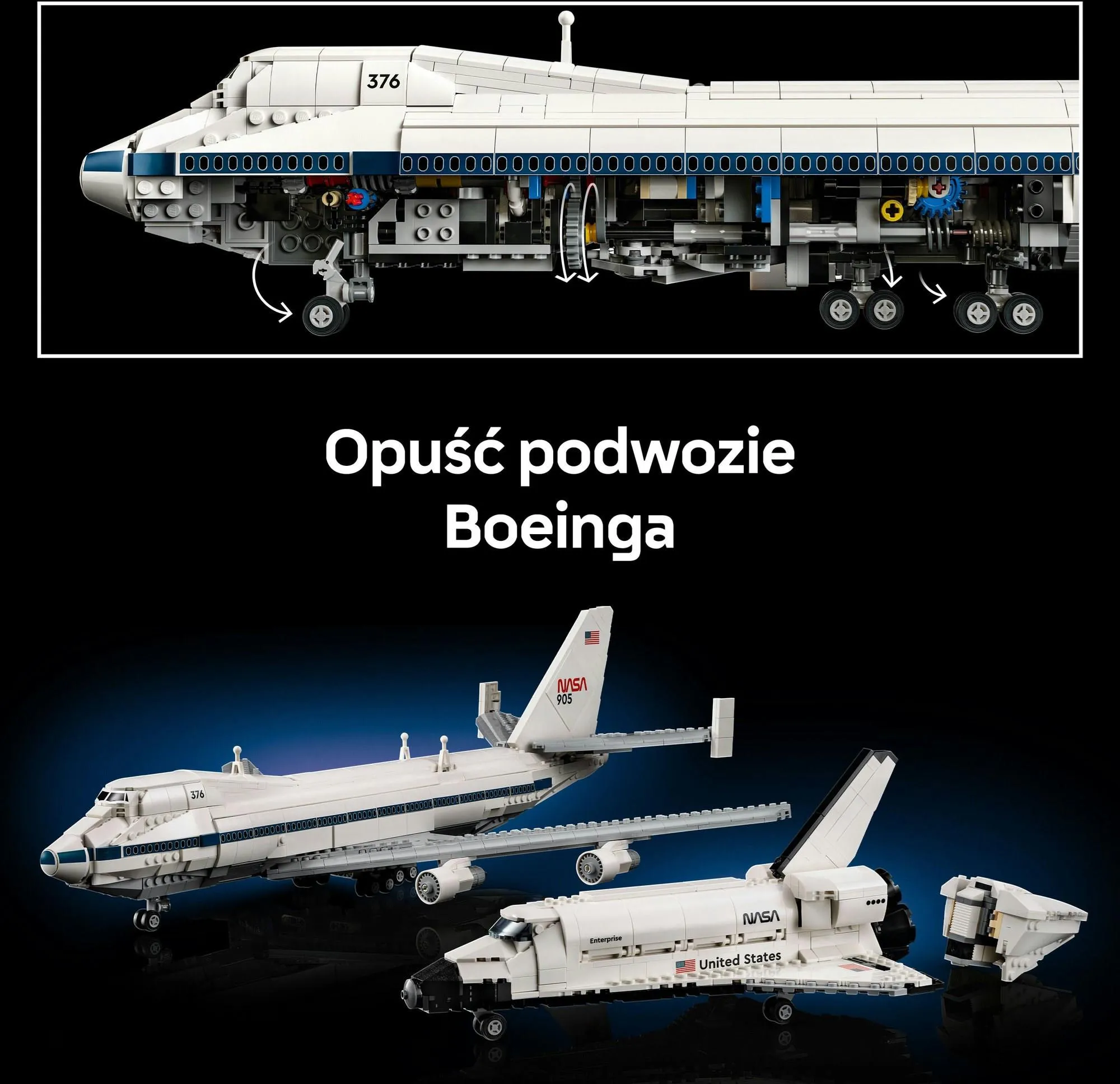 Конструктор LEGO Icons 10360 Шаттл на орбитальном носителе