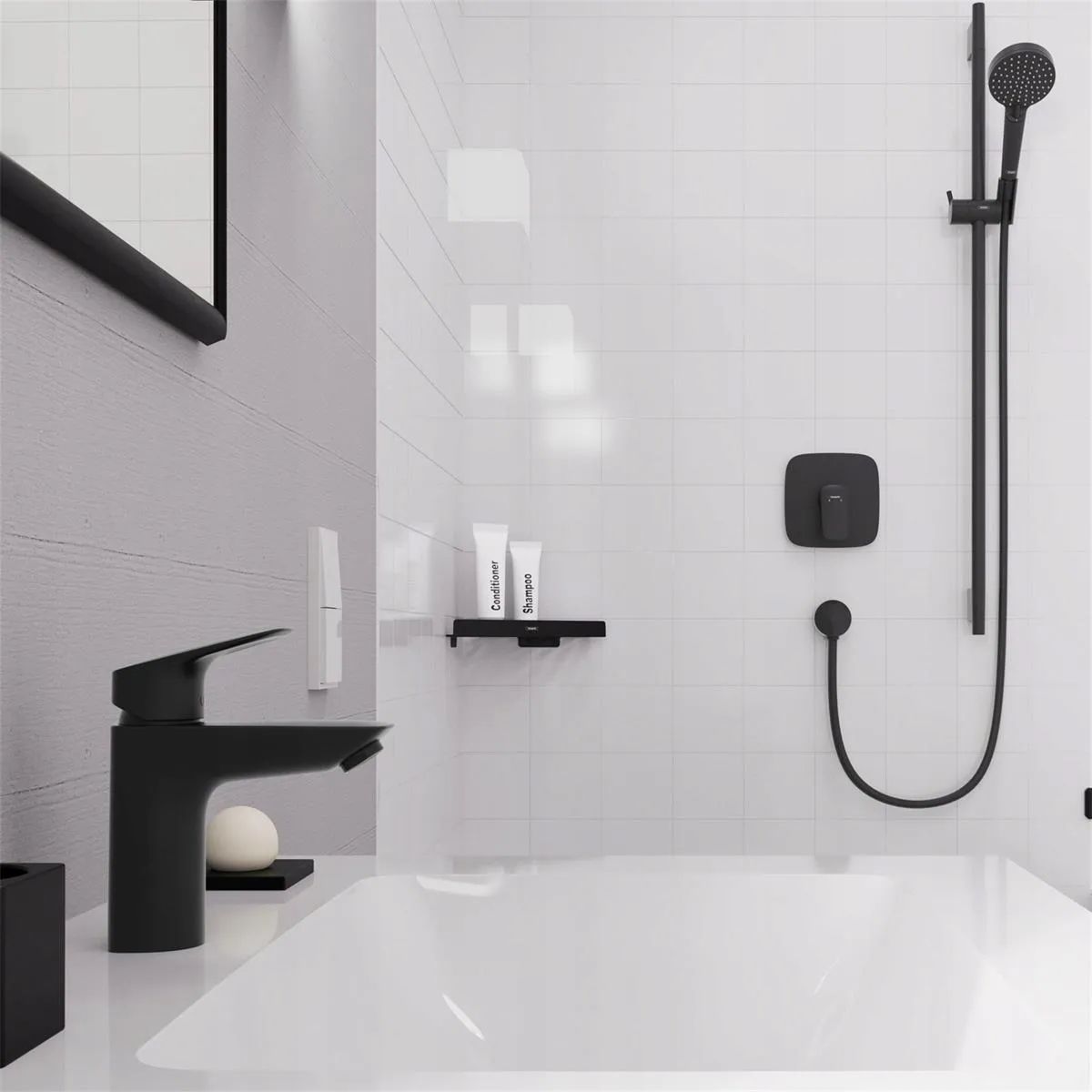 Смеситель Hansgrohe Logis 100 CoolStart, черный матовый 71103670