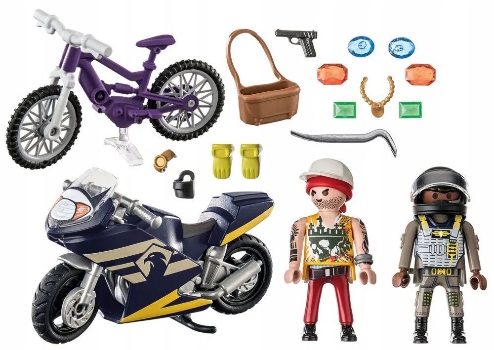 Конструктор Playmobil City Action - Стартовый набор Специальный отряд с похитителем драгоценностей - Плеймобиль 71255