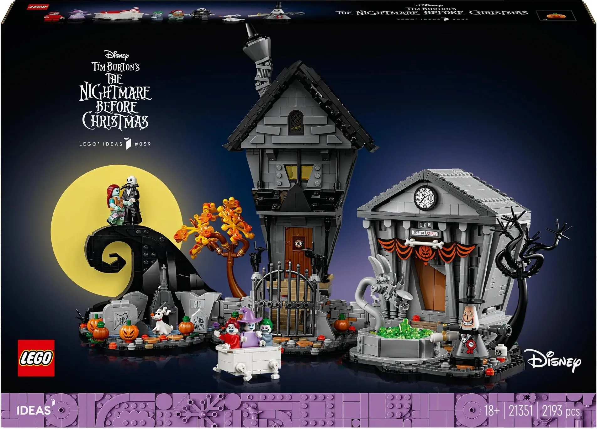 Конструктор LEGO Ideas 21351 Disney: Город Хэллоуина Тима Бёртона