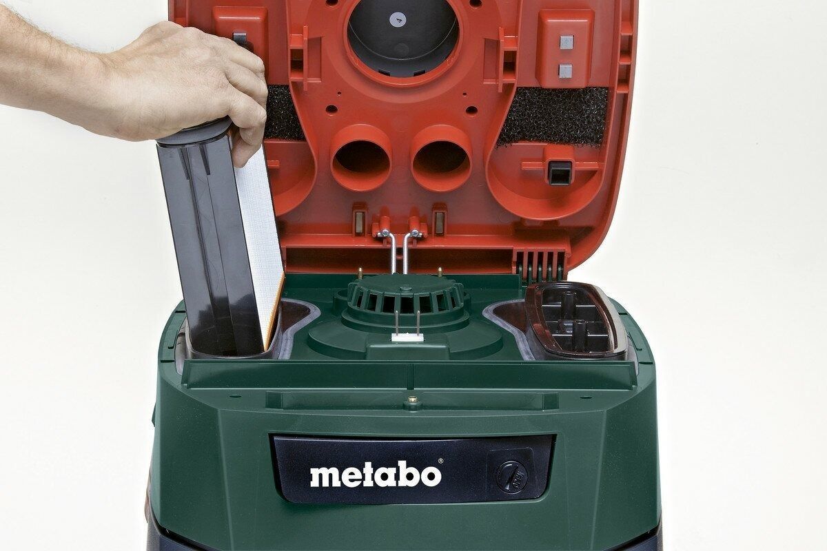 Профессиональный пылесос Metabo ASR 35 L ACP, 1400 Вт, зеленый/черный
