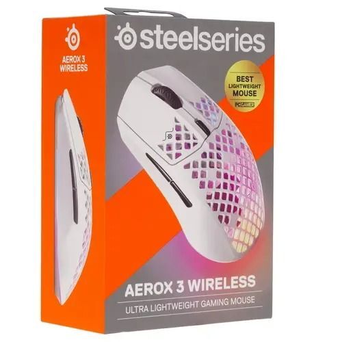 Мышь беспроводная SteelSeries Aerox 3 Snow 2022 62608 белый