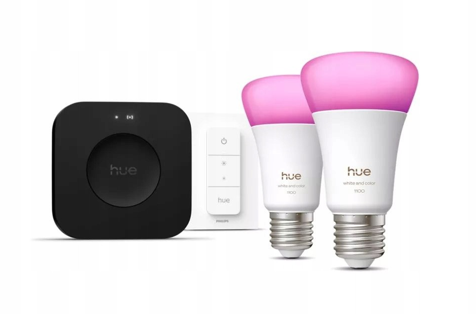 Комплект PHILIPS HUE WHITE AND COLOR AMBIANCE A60 3шт + Dimmer Switch Bridge Pro 929003853503