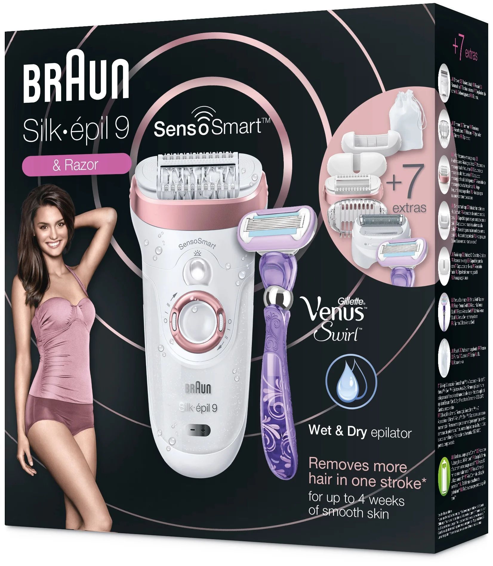 Эпилятор Braun 9-870 Silk-epil 9, белый/розовый