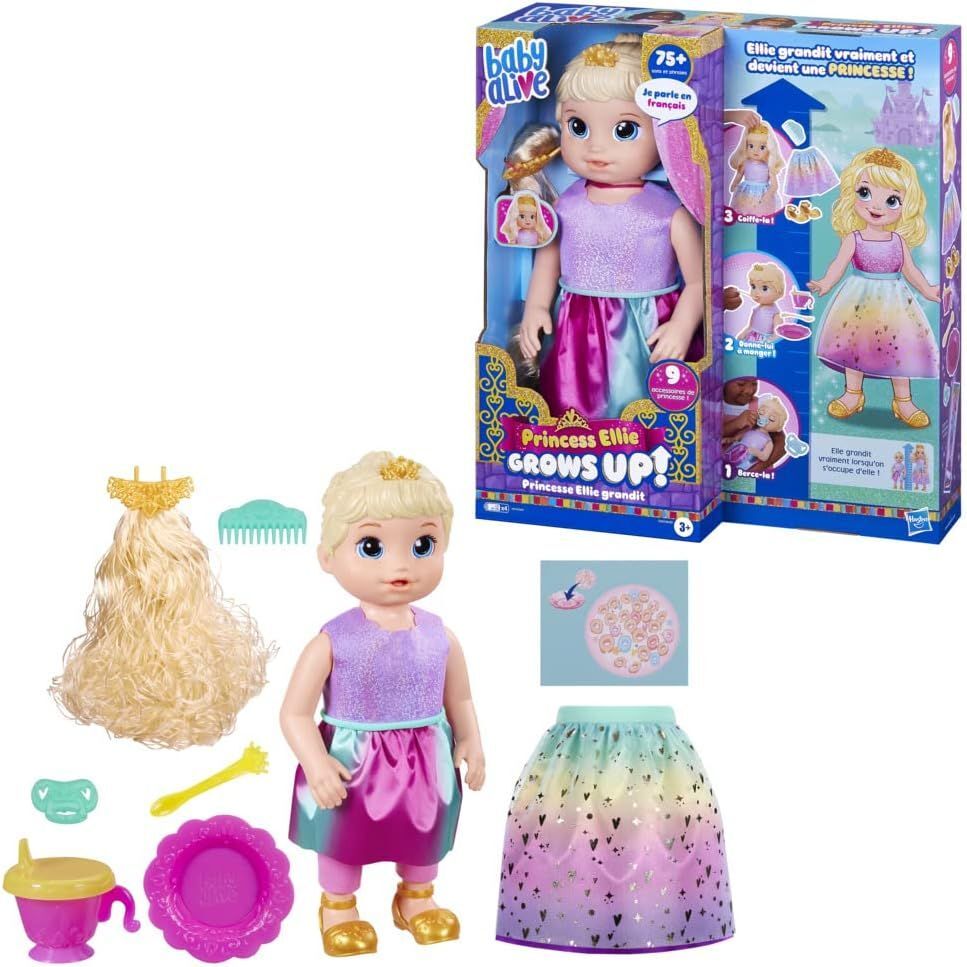 Игровой набор с куклой BABY ALIVE PRINCESS ELLIE GROWS UP! INTERACTIVE DOLL WITH ACCESSORIES (F5236)