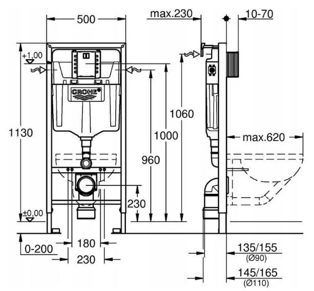 Монтажный комплект Grohe Rapid SL 39750001