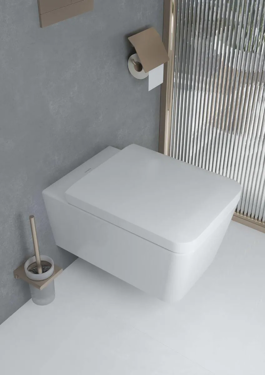 Держатель для туалетной бумаги с крышкой Hansgrohe AddStoris, бронза матовая 41753140