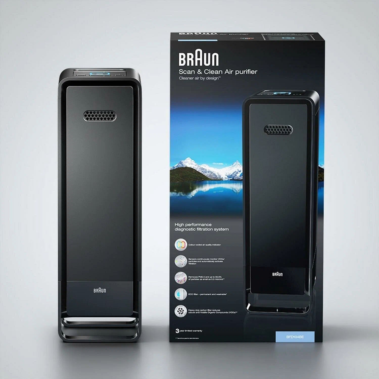 Очиститель воздуха Braun Scan & Clean BFD104BE2 (черный)