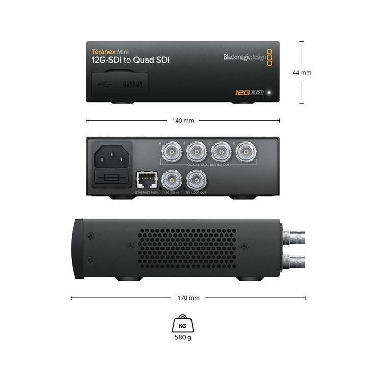 Видеоконвертер Blackmagic Teranex Mini 12G-SDI to Quad SDI