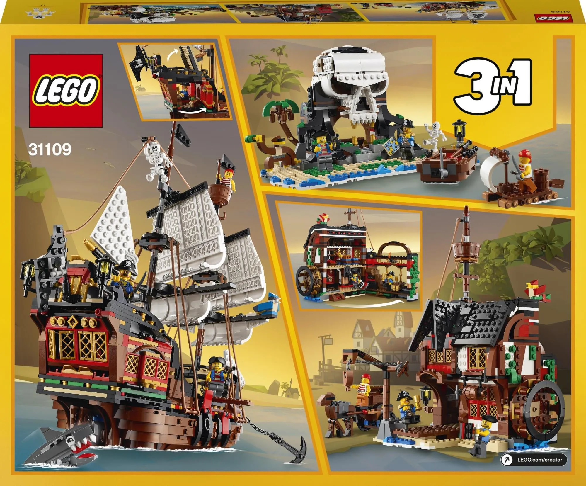 Конструктор LEGO Creator 3 в 1 31109 Пиратский корабль