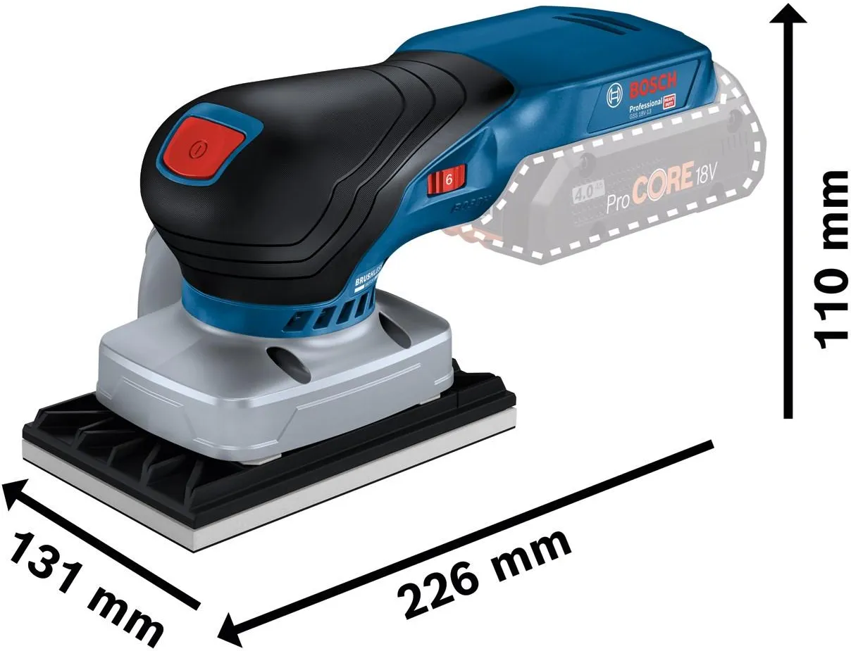Аккумуляторная ленточная шлифовальная машина Bosch GSS 18V-13 Professional 06019L0101