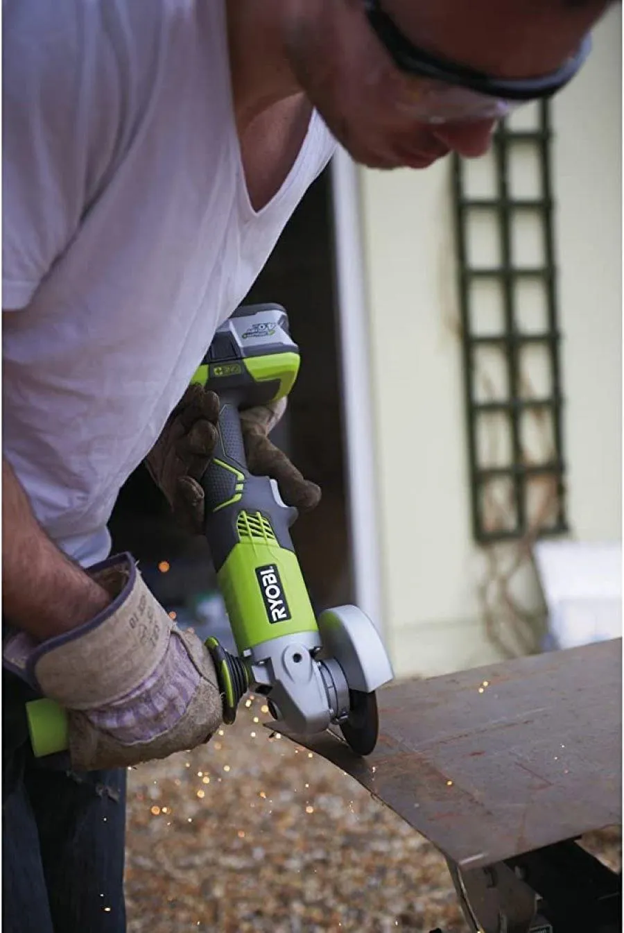 Аккумуляторная угловая шлифмашина RYOBI R18AG-0
