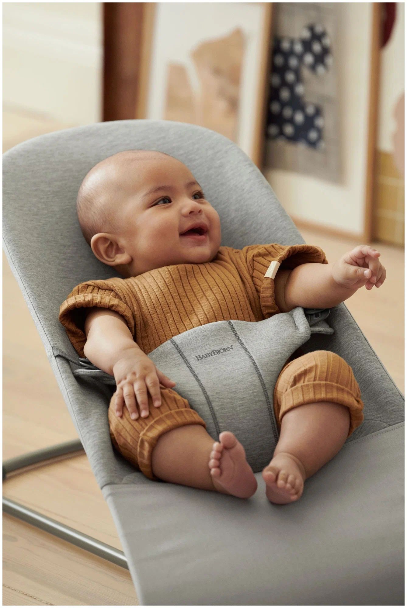 Шезлонг BABYBJORN BLISS 3D Jersey, серый