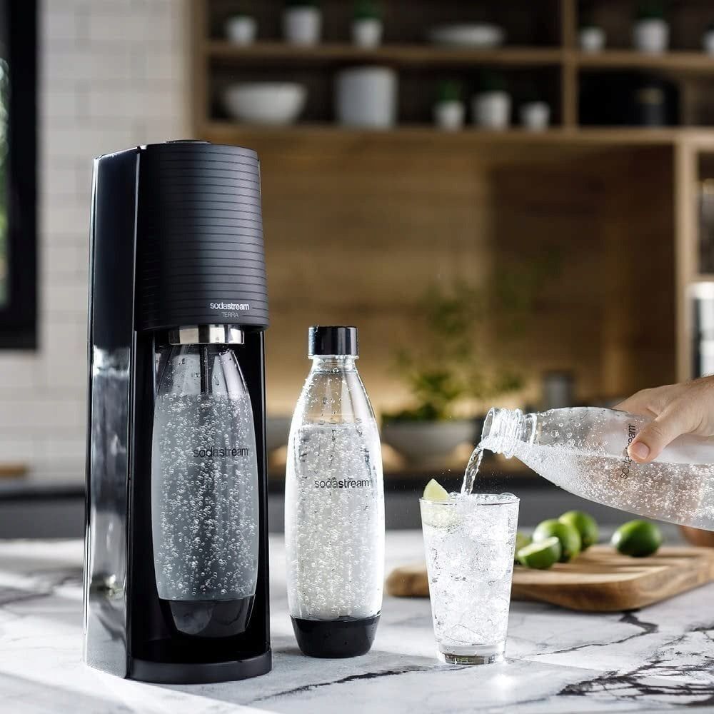 Сифон Sodastream Terra черный + 3 бутылочки