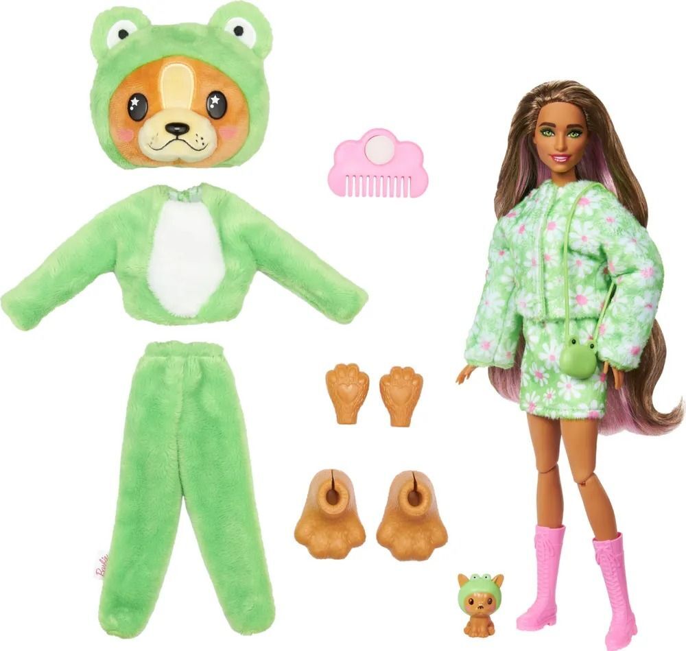 Кукла Barbie Cutie Reveal 2023 - собачка/лягушка, HRK24