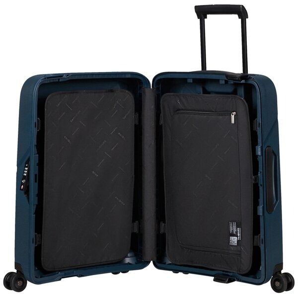 Чемодан Samsonite, полипропилен, адресная бирка, 38 л, размер S, синий