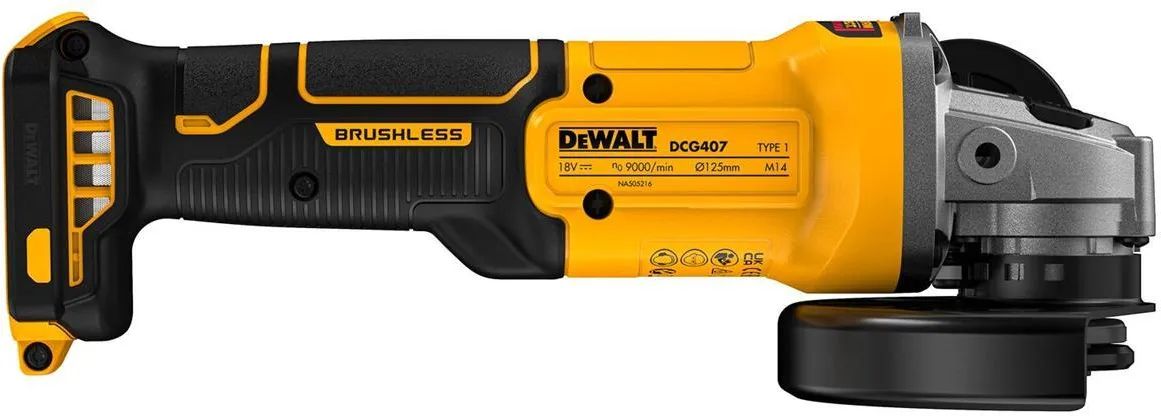 Аккумуляторная угловая шлифмашина Dewalt DCG407NXJ