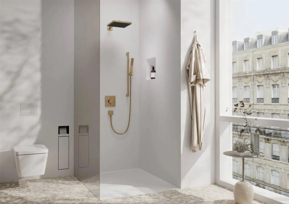 Ручной душ Hansgrohe Pulsify E 100 1Jet EcoSmart Slim, бронза матовая 24320140