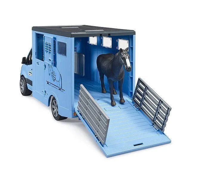 Bruder 02674 Kiddymoon MB Sprinter для перевозки лошадей с фигуркой коня