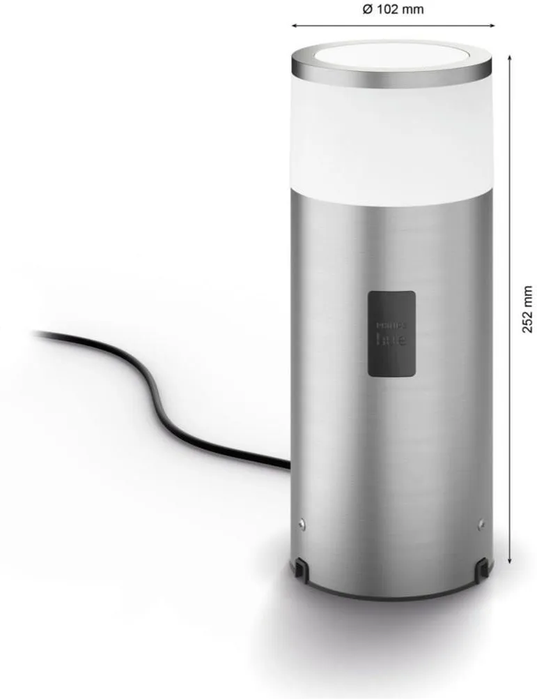 Уличный светильник-столб из нержавеющей стали PHILIPS Hue White and Color Ambiance Calla 929003098601