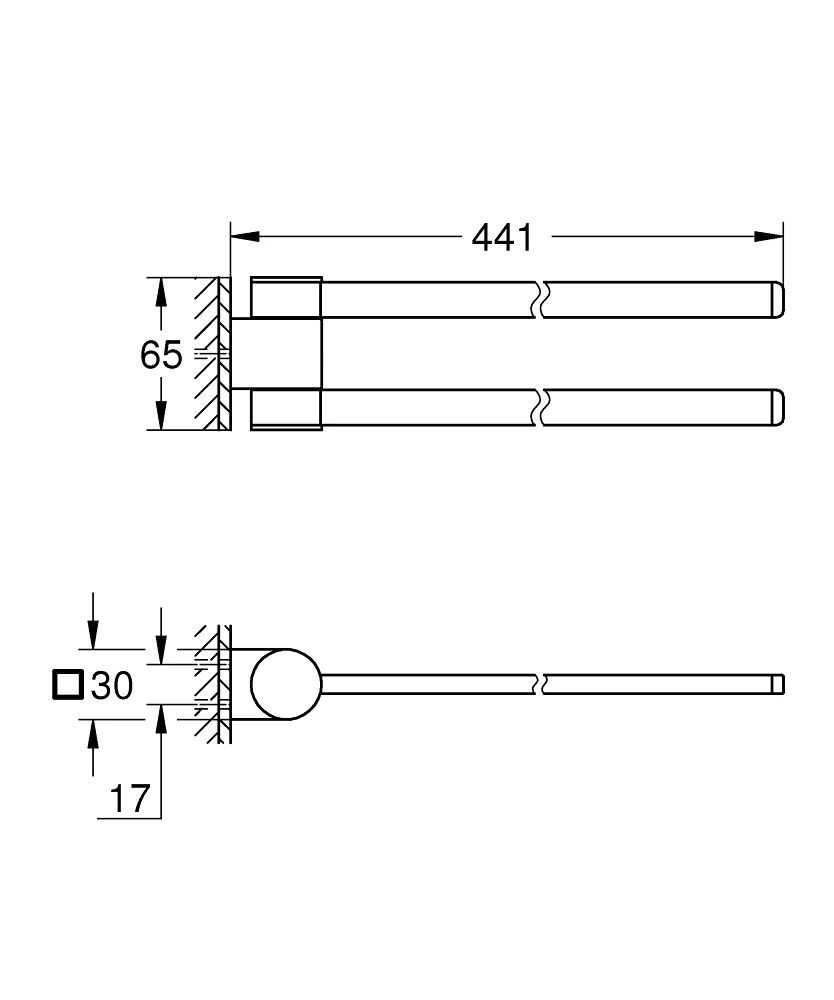 Вешалка для ванной комнаты Grohe Brushed Cool Sunrise Selection 41063Gn0