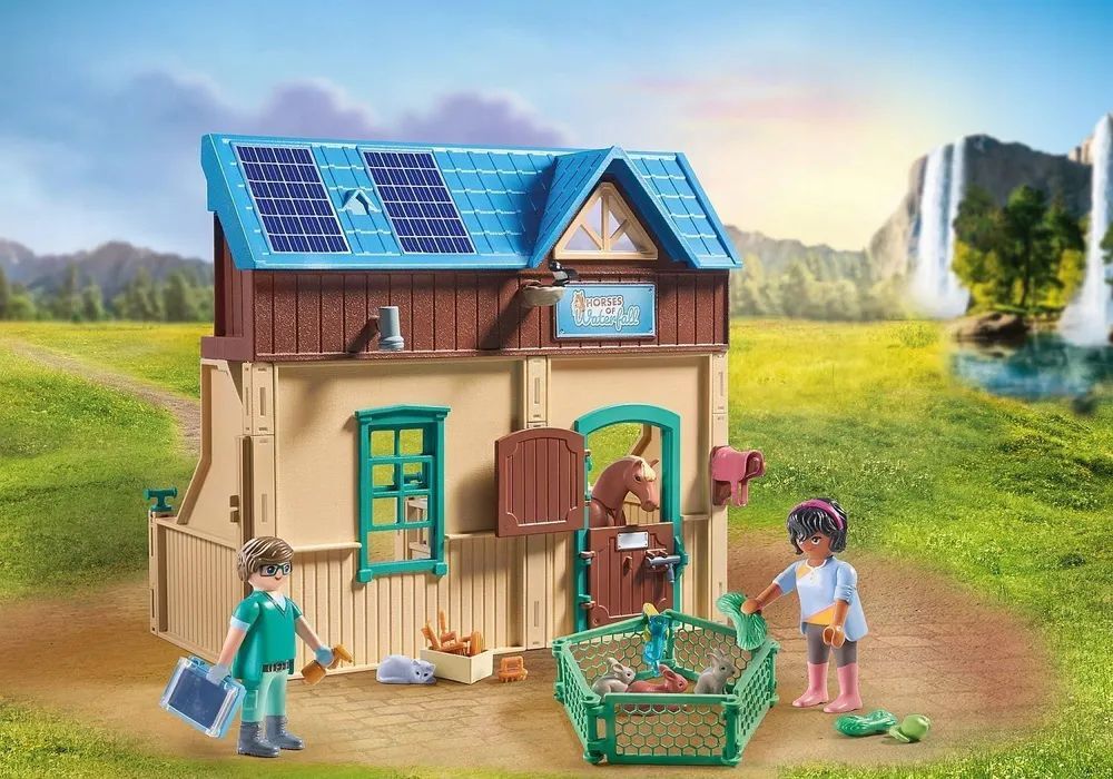 Игровой набор Playmobil 71352 Гиппотерапия и клиника для животных