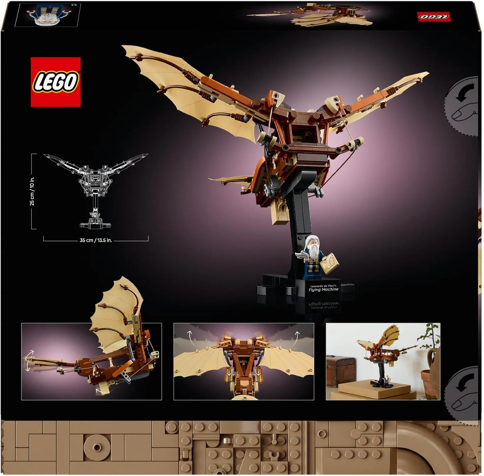 Конструктор LEGO Icons 10363 Летающая машина Леонардо да Винчи