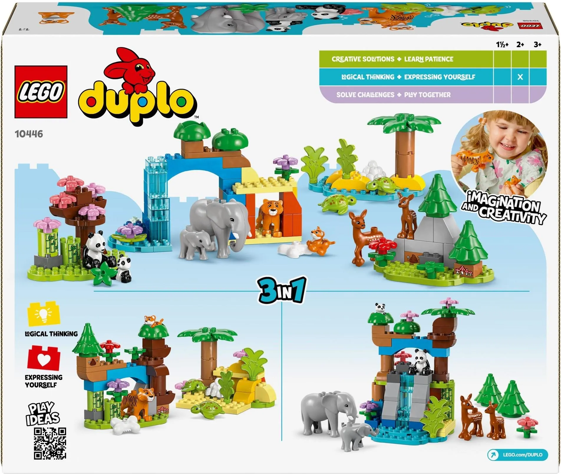 Конструктор LEGO DUPLO Town 10446 Семьи диких животных 3 в 1