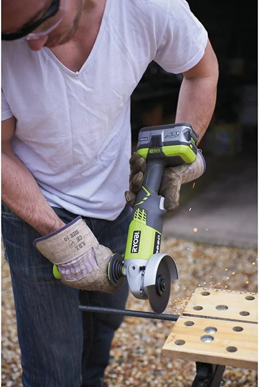 Аккумуляторная угловая шлифмашина RYOBI R18AG-0