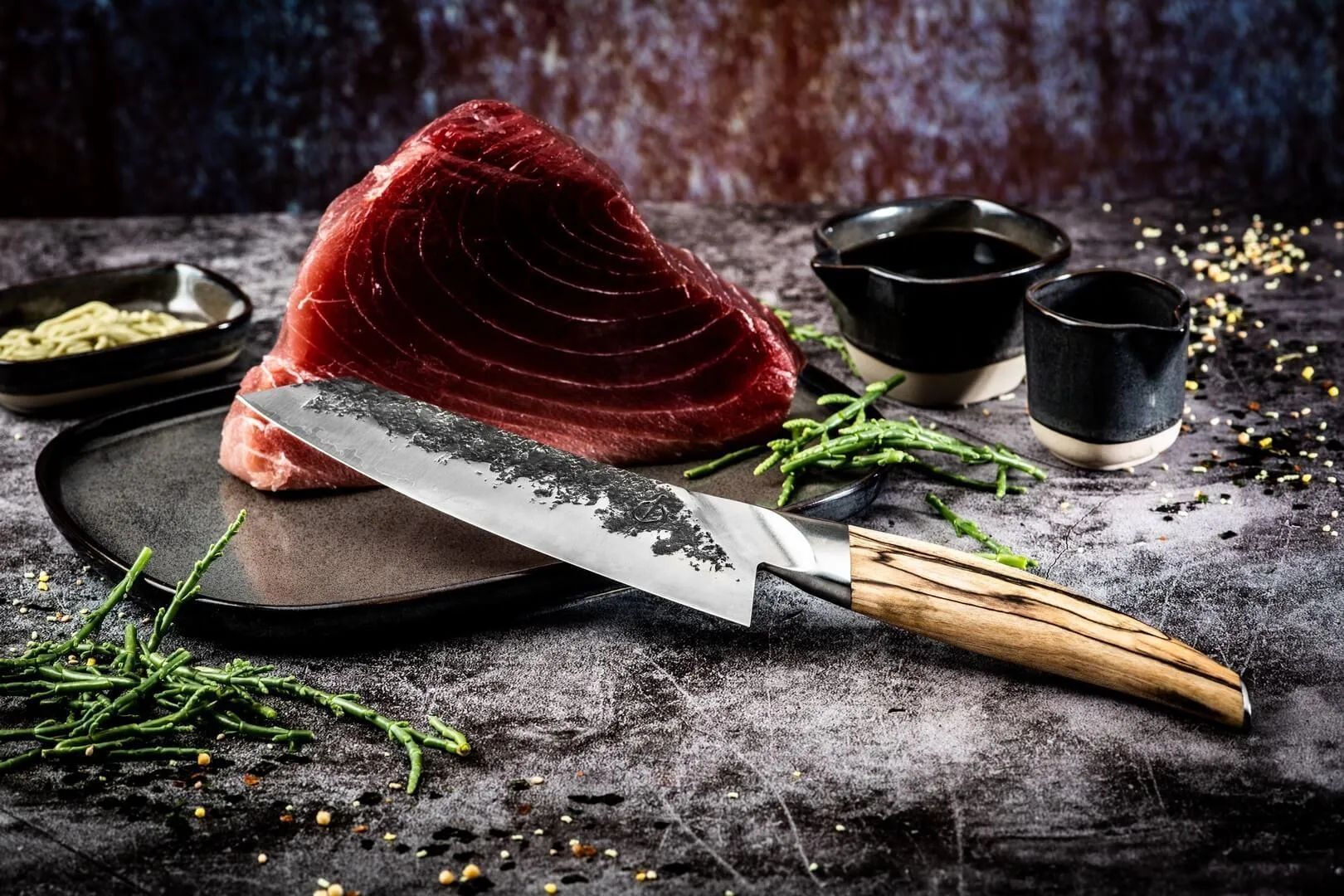 Кованный нож Forged Santoku Katai, 18 см