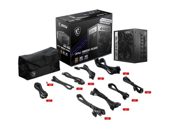 Блок питания MSI MPG A850G PCIE5 850W, 80+ Gold"