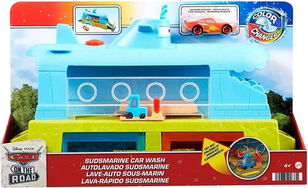 Mattel Cars Whale Супер мойка автомобиля Набор смены цвета HGV70
