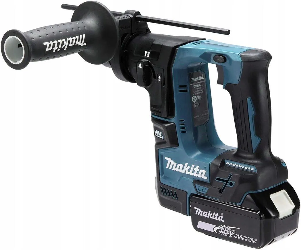 Аккумуляторный перфоратор SDS-Plus Makita DHR171RAX3 18 В, 2×2,0 А·ч АКБ, ЗУ, кейс