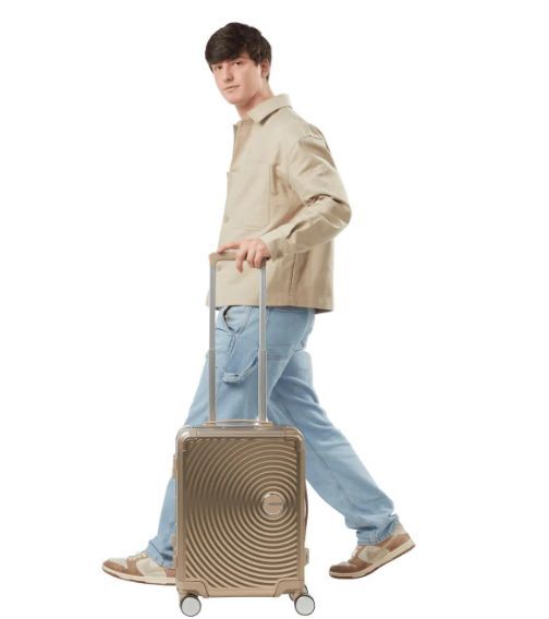 American Tourister Soundbox Alu Чемодан 55 см, бронзовый