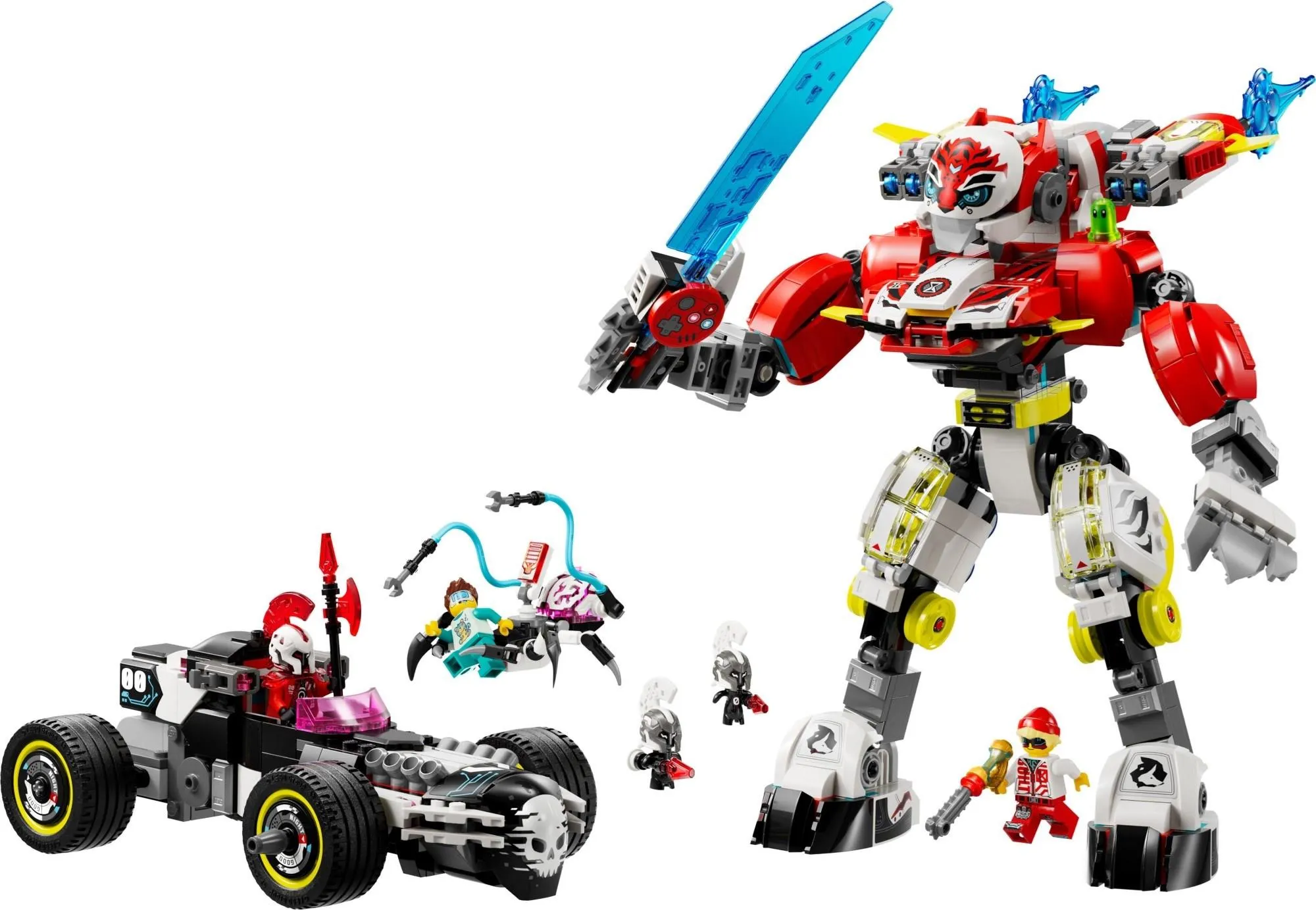 Конструктор LEGO DREAMZzz 71497 Тигриный робот Купера и хот-род Зеро