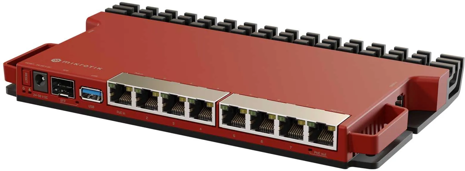 Маршрутизатор MikroTik L009UiGS-RM, 8×Gigabit Ethernet, 1×SFP, 2,5G Ethernet