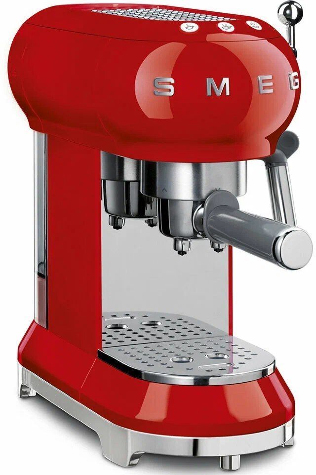 Кофеварка рожковая Smeg ECF01, красный
