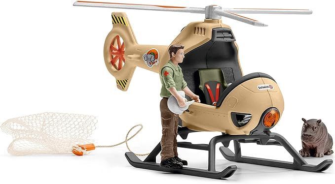 Игровой набор Schleich Вертолет-спасатель для диких животных 42476