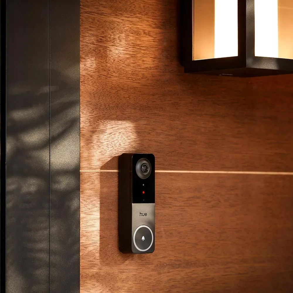Проводной видеодверной звонок PHILIPS Hue Secure черный 929003816501