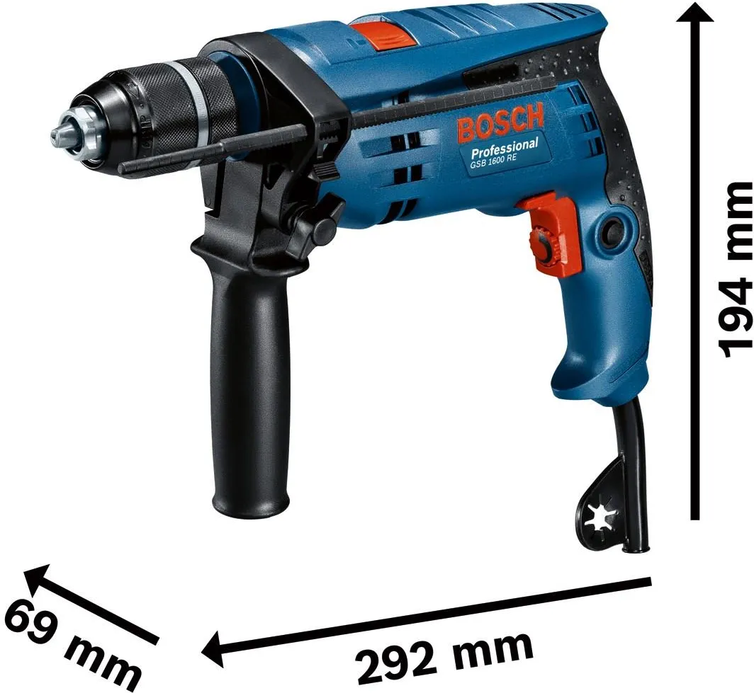 Ударная дрель Bosch GSB 1600 RE Professional 0601228200