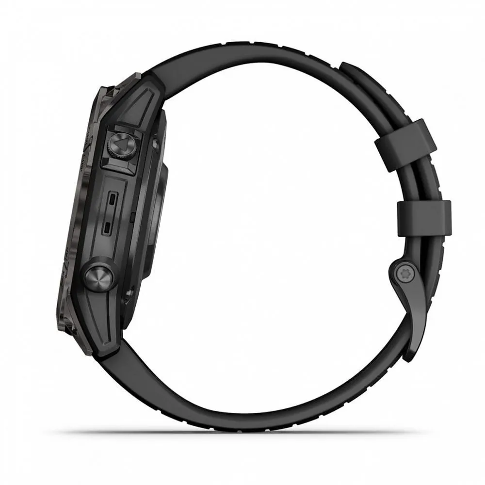 Часы Garmin Fenix 7 Pro Sapphire Solar Carbon Grey Black Band (010-02777-11)