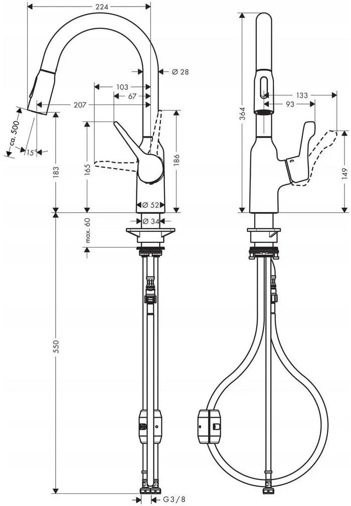 Смеситель для кухни Hansgrohe Focus M43 342345
