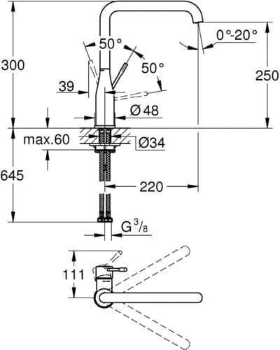 Смеситель для кухни Grohe Smk Accent 30423DC0